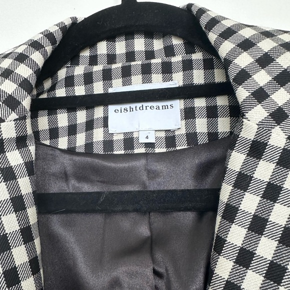 ei8ht dreams Virgin Wool Plaid Print Blazer Size 4 - Picture 7 of 12